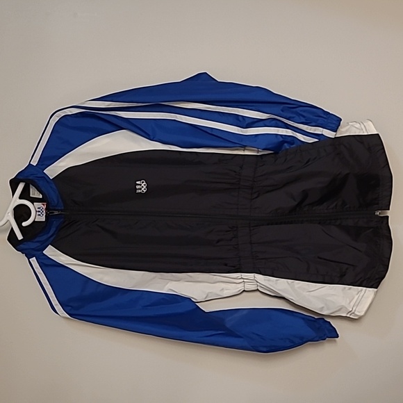 USA OLYMPICS Vintage Cinched Waist Full Zip Windbreaker Womens XL (16) JC PENNEY - Picture 16 of 16